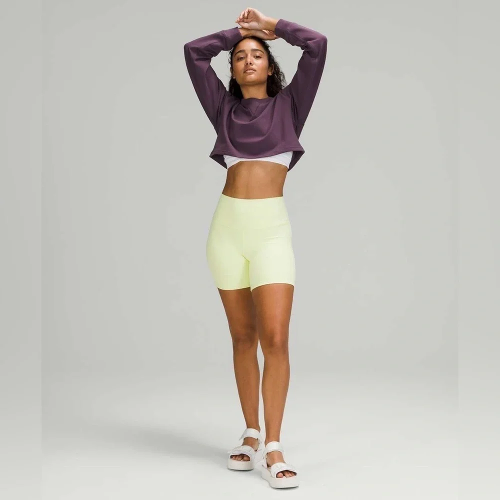 Lululemon All Yours Cropped Crew Grape Thistle Size 2 XS S